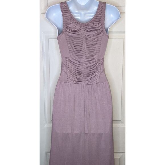 Kensie Purple Lavender Ruched Shirred Bodice Front Zipper Dress XS - Picture 13 of 15